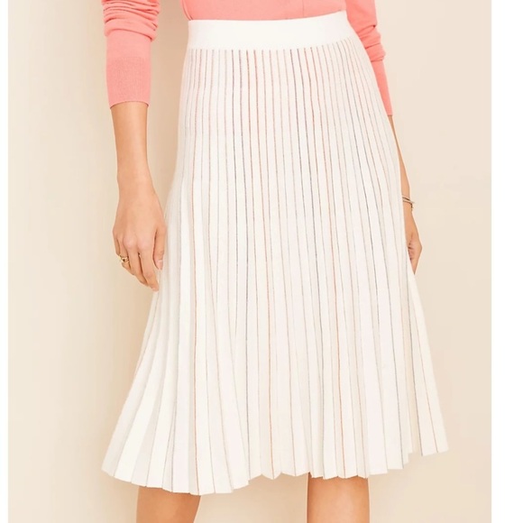 Ann Taylor knitted pleated skirt xxs petite - Picture 2 of 7